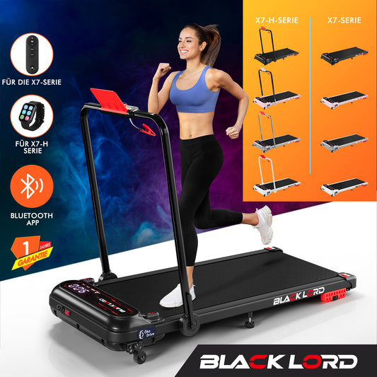 BLACK LORD Laufband Elektrisch Lauffläche Steigung Stoßdämpfer Fitnessstudio