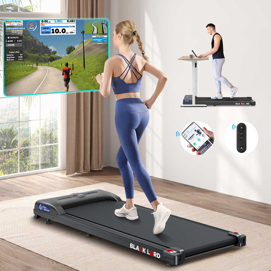 BLACK LORD Elektrisches Laufband Geh-Pad Zuhause Büro Fitnessstudio Fitness, Schwarz
