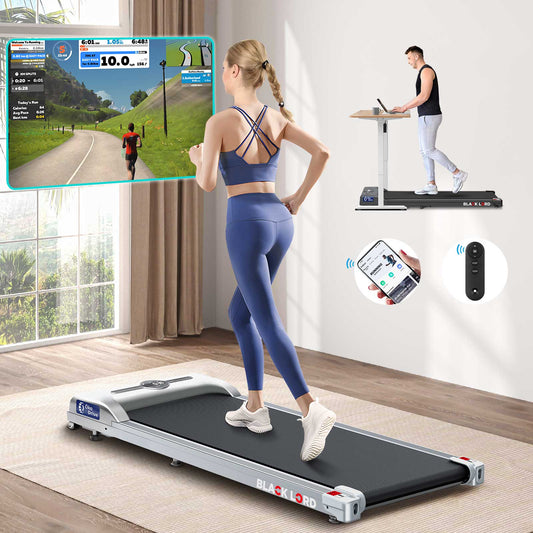 BLACK LORD Elektrisches Laufband Geh-Pad Zuhause Büro Fitnessstudio Fitness, Silber