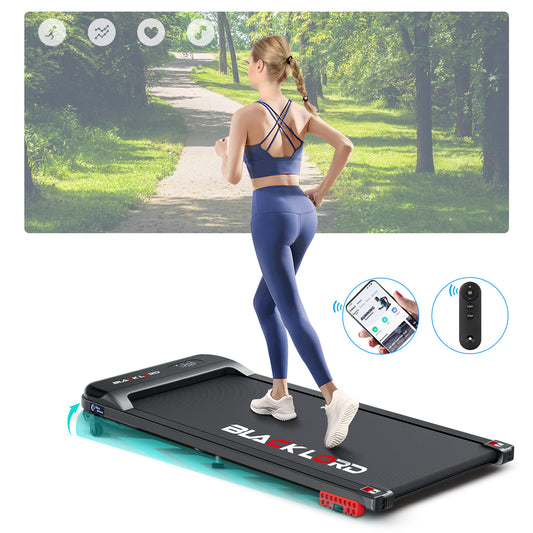 BLACK LORD Laufband Elektrisch Tretmühle  Zuhause Büro Fitnessstudio Steigung, Schwarz
