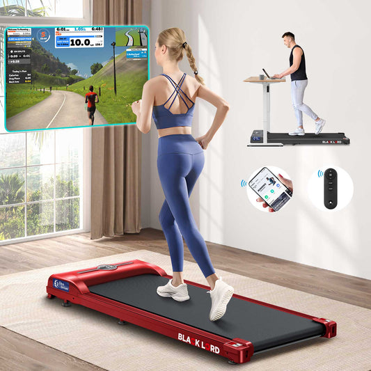 BLACK LORD Elektrisches Laufband Geh-Pad Zuhause Büro Fitnessstudio Fitness, Rot