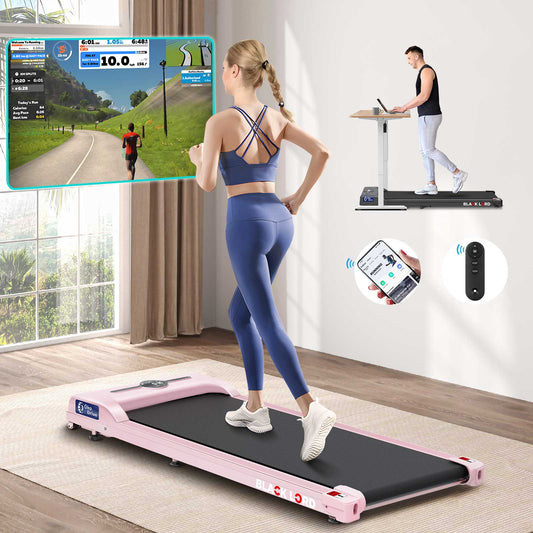 BLACK LORD Elektrisches Laufband Geh-Pad Zuhause Büro Fitnessstudio Fitness, Rosa