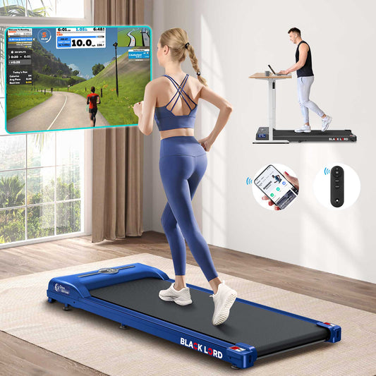 BLACK LORD Elektrisches Laufband Geh-Pad Zuhause Büro Fitnessstudio Fitness, Blau