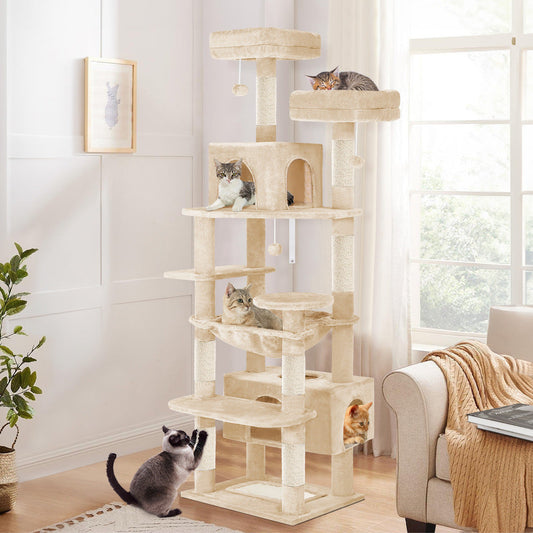 Kratzbaum – Condo-Hausmöbel, Beige, 184 cm