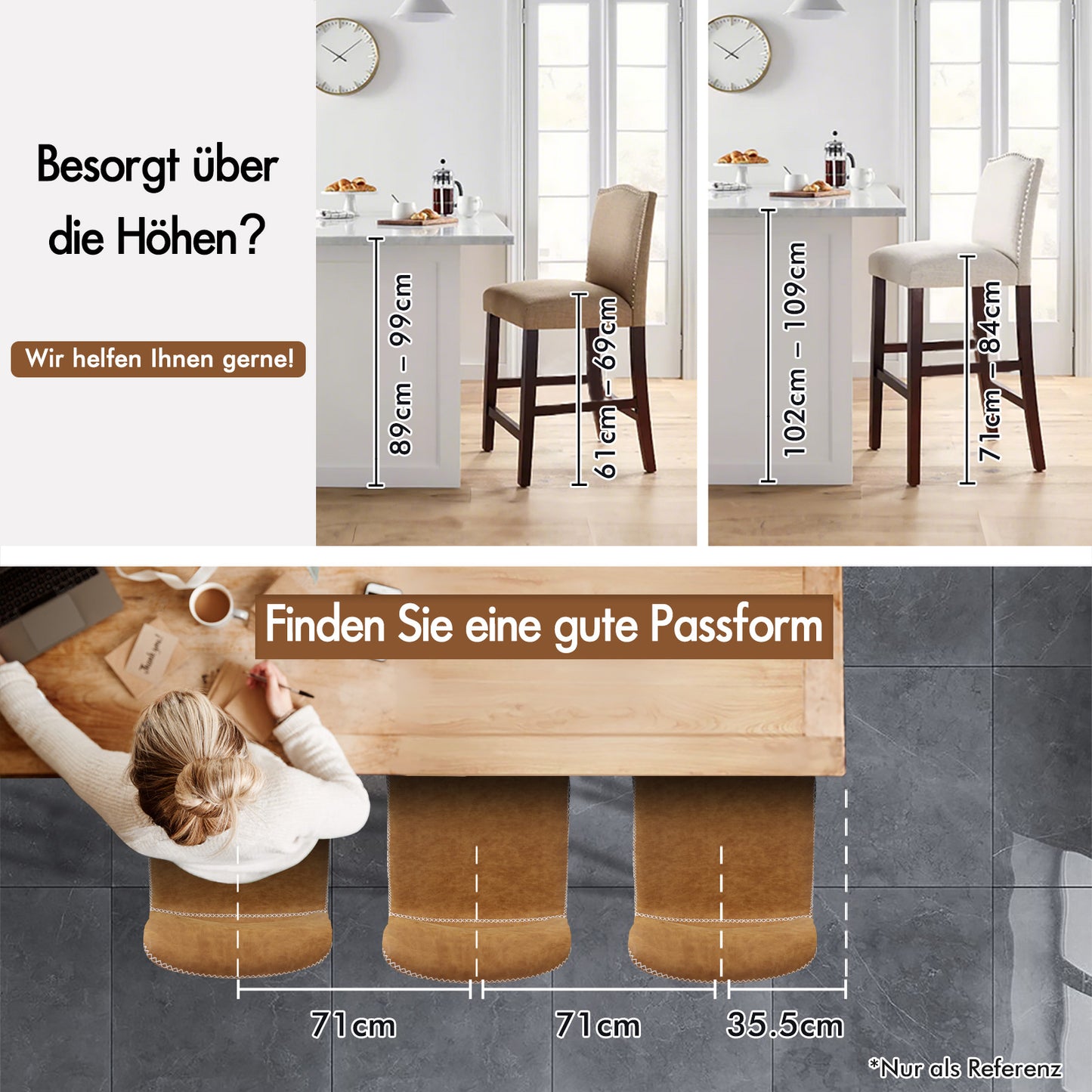 ALFORDSON 2x Barhocker Remy Küchenstuhl Gasdruckfeder Drehstuhl Vintage Leder, Braun