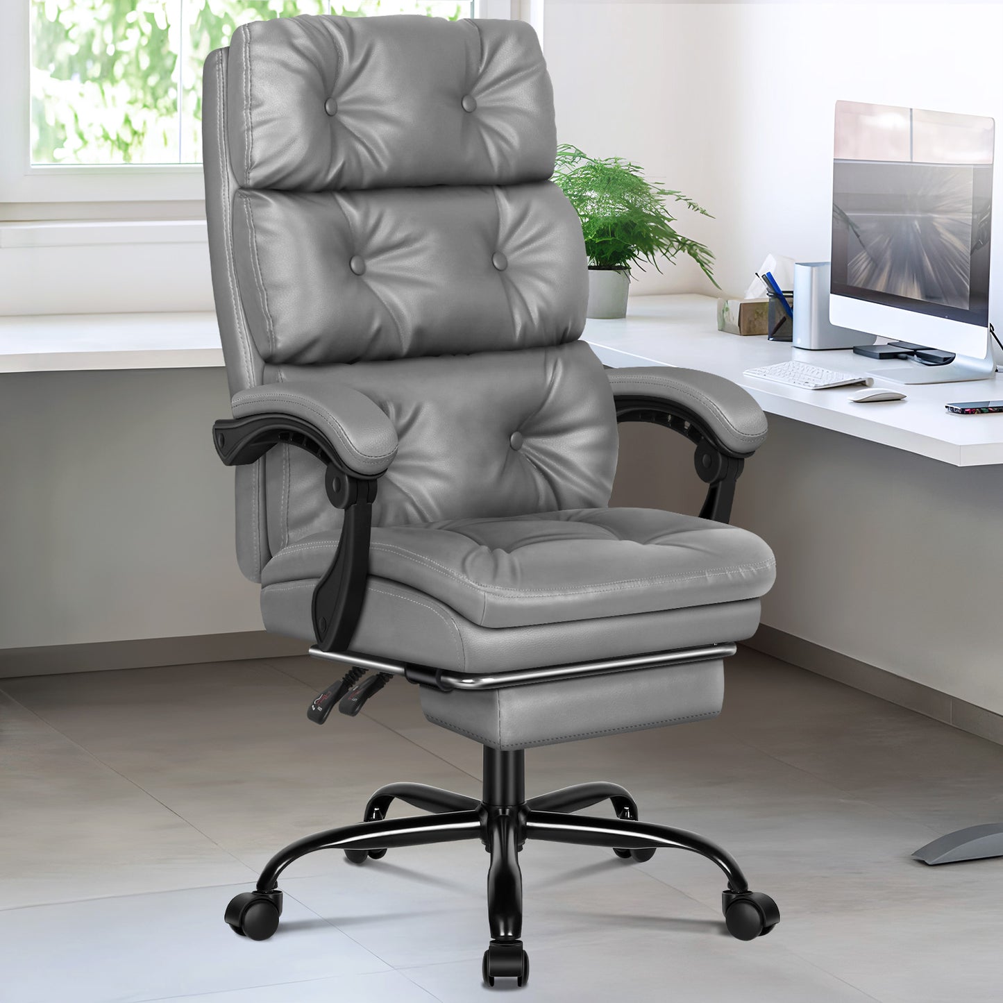 ALFORDSON Bürostuhl Exekutive Computer PU Leder Sitz Arbeit Recliner Gaming