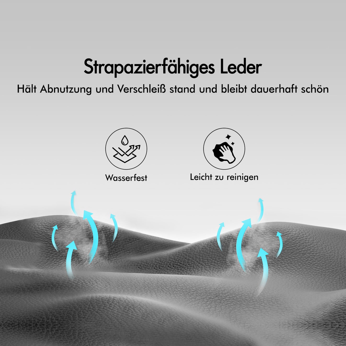 ALFORDSON Massage-Bürostuhl Gaming-Stuhl Executive-Sitz PU-Leder Computer Racer, Grau