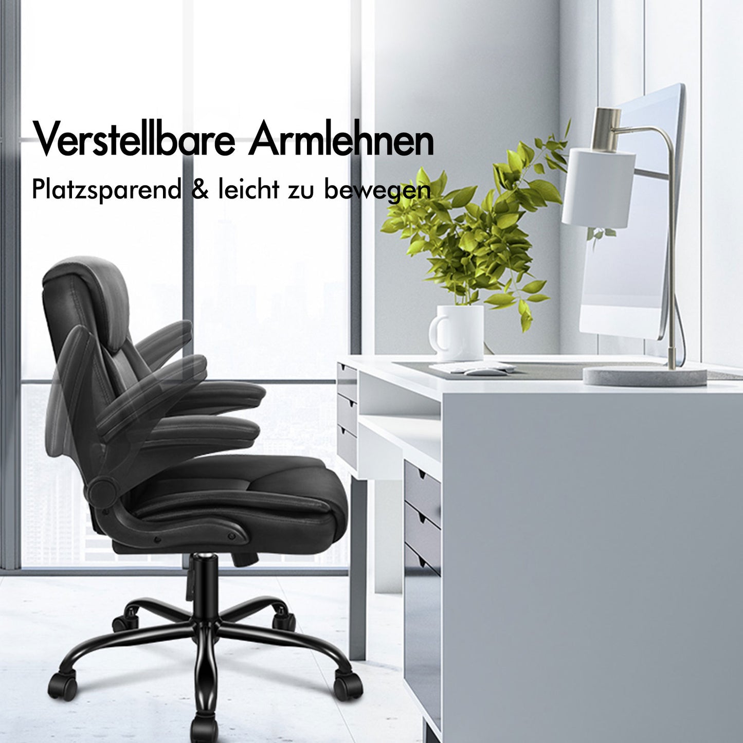 ALFORDSON Massage Bürostuhl Executive Computer Gaming Sitz PU Leder Schwarz