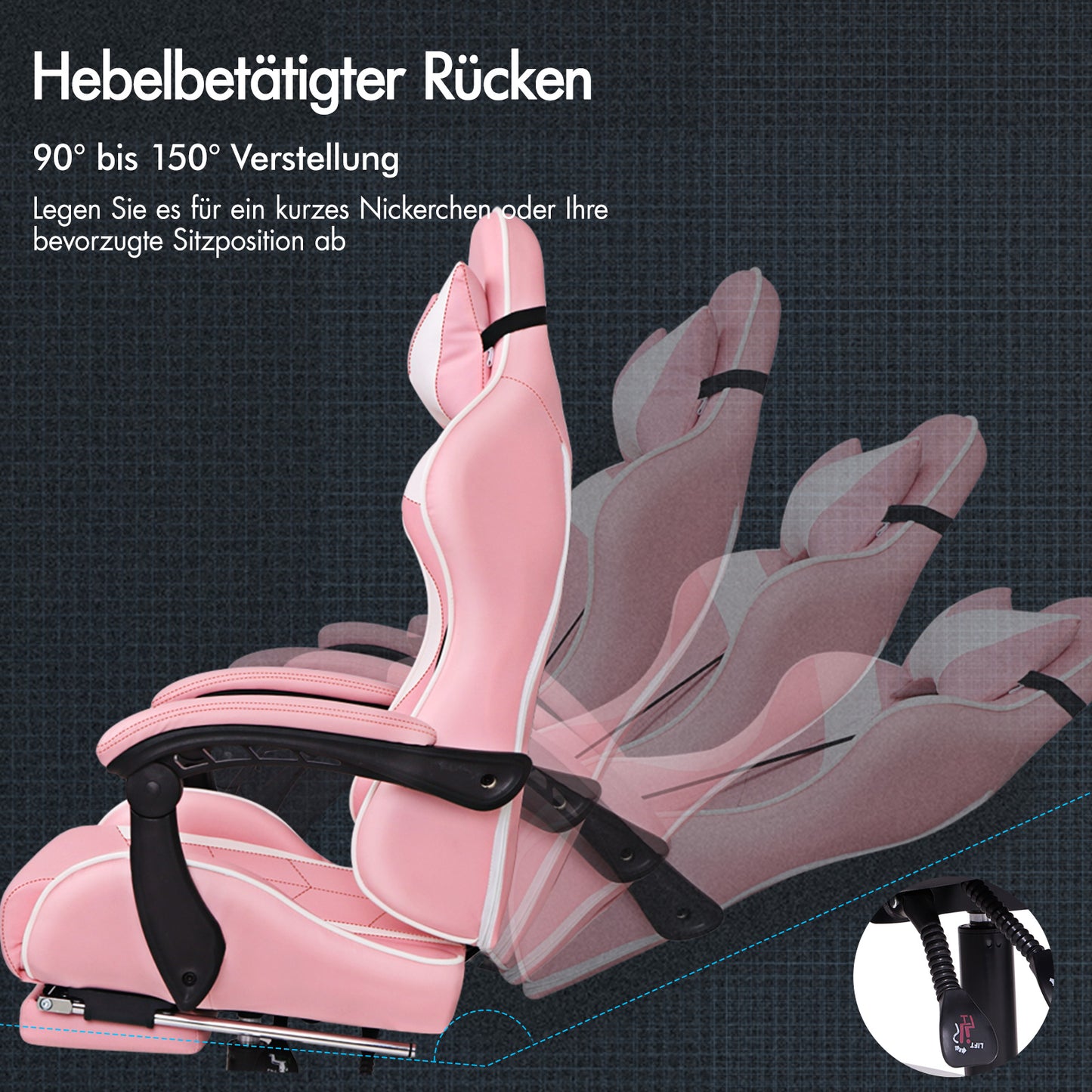 ALFORDSON Gaming Stuhl Büro Executive Racing Fußstütze Sitz PU Leder Mehrere