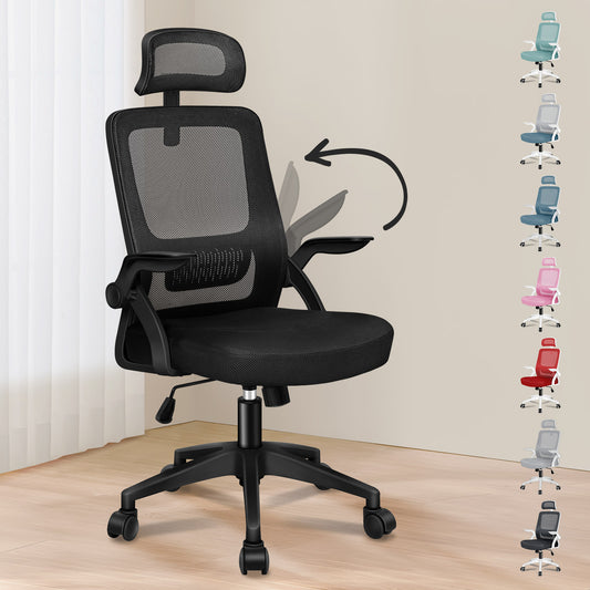 ALFORDSON Mesh-Bürostuhl Executive-Stoffsitz Neigbar für Gaming Renncomputer