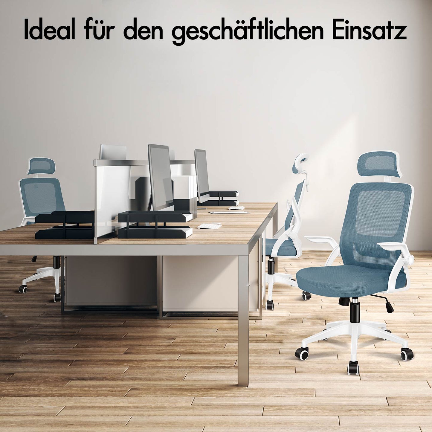 ALFORDSON Mesh-Bürostuhl Executive-Stoffsitz Neigbar für Gaming Renncomputer