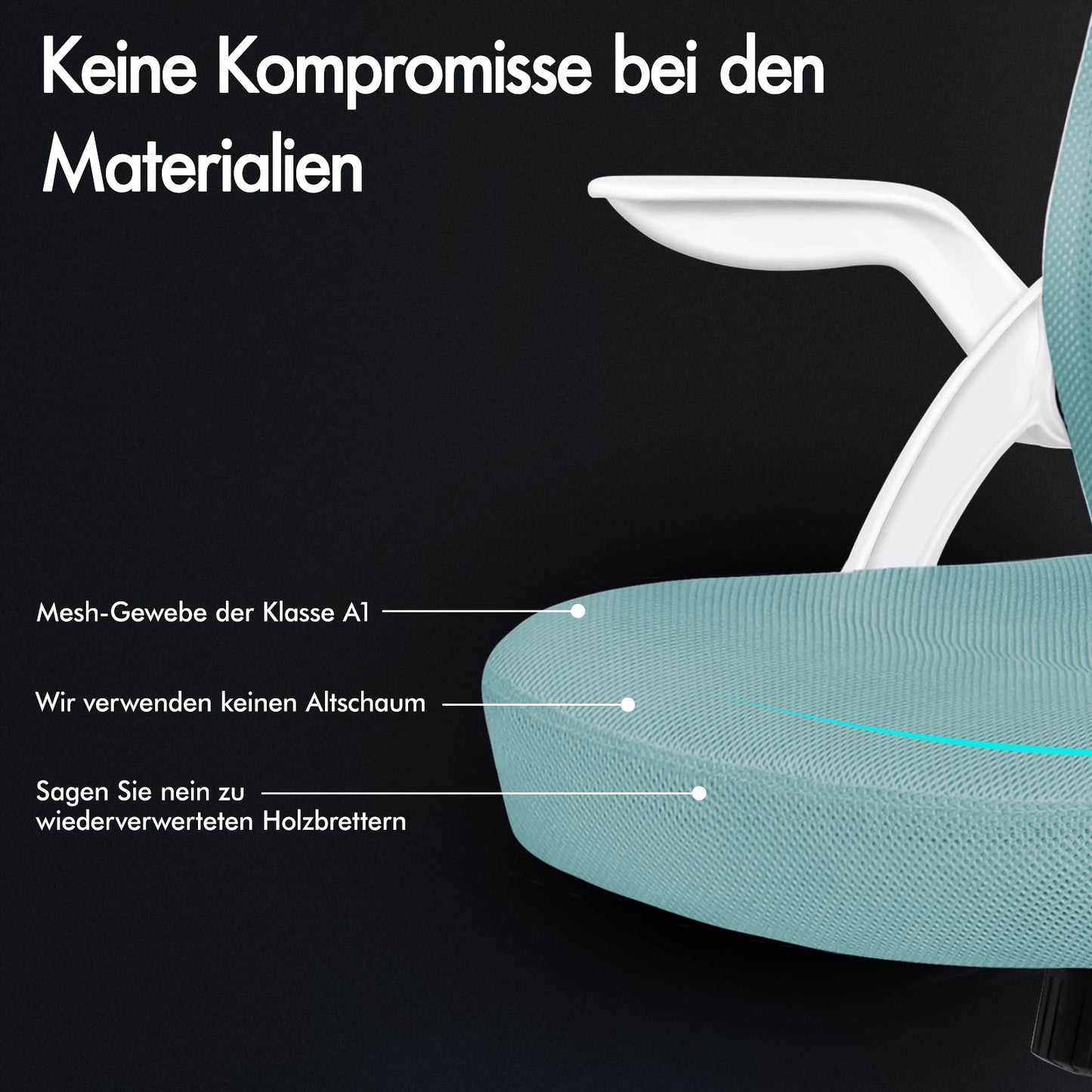 ALFORDSON Mesh-Bürostuhl Executive-Stoffsitz Neigbar für Gaming Renncomputer