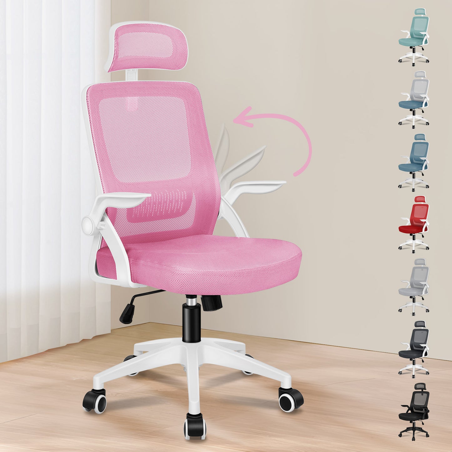 ALFORDSON Mesh-Bürostuhl Executive-Stoffsitz Neigbar für Gaming Renncomputer