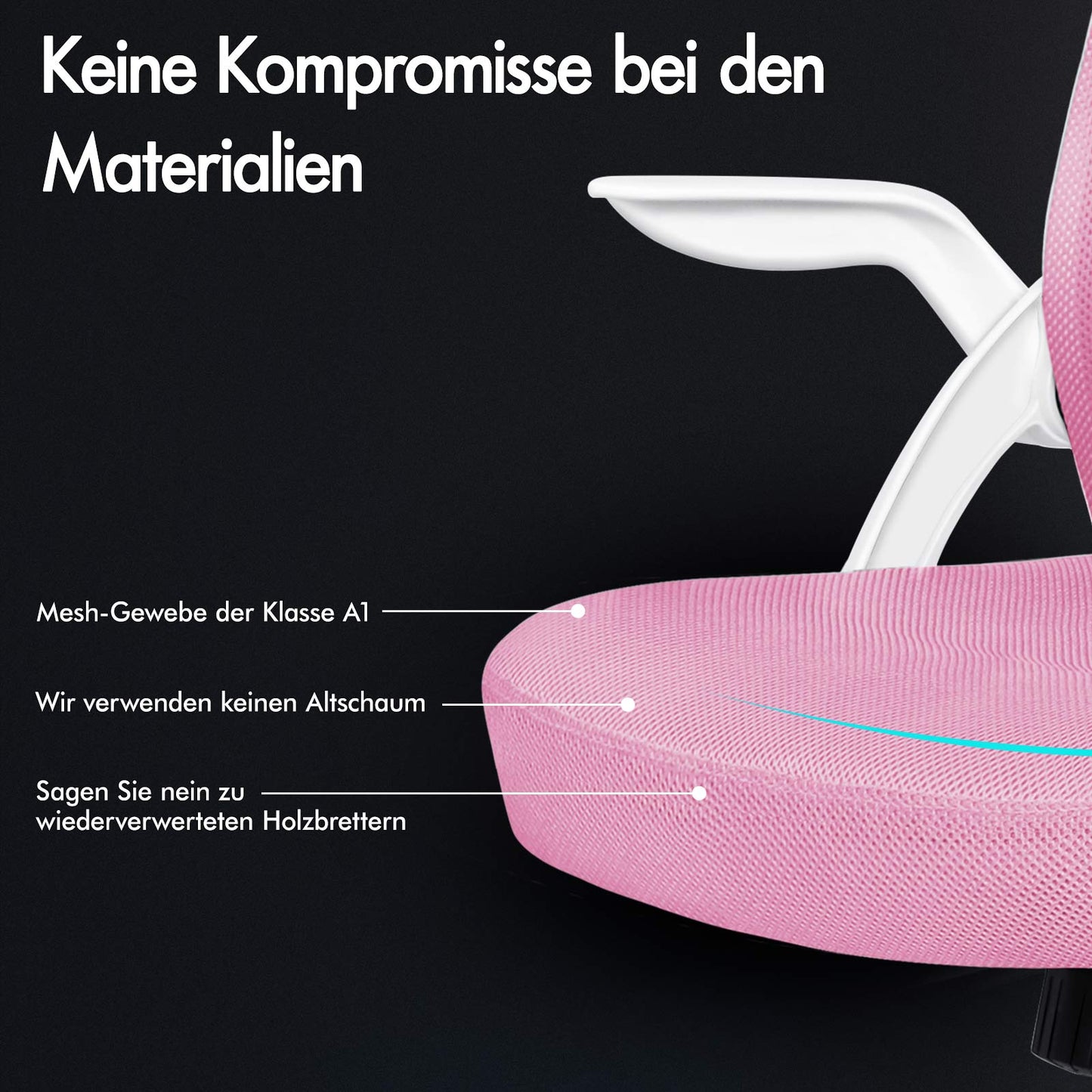 ALFORDSON Mesh-Bürostuhl Executive-Stoffsitz Neigbar für Gaming Renncomputer
