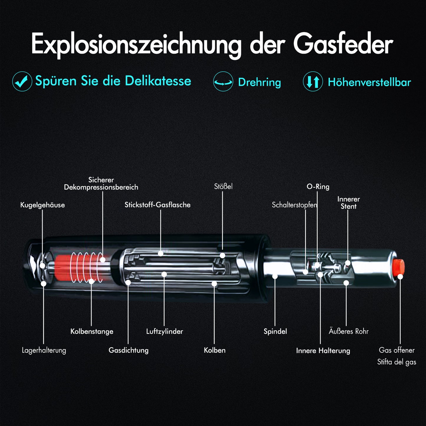 ALFORDSON Mesh Bürostuhl Gaming Executive Sitz Verstellbare Fußstütze Liege
