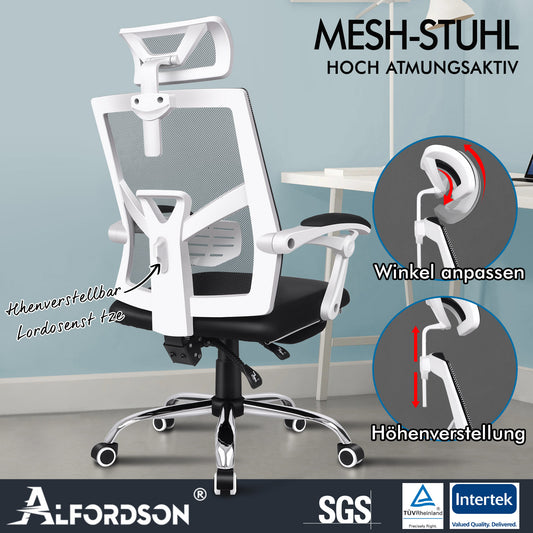 ALFORDSON Mesh Bürostuhl Gaming Executive Sitz Verstellbare Fußstütze Liege