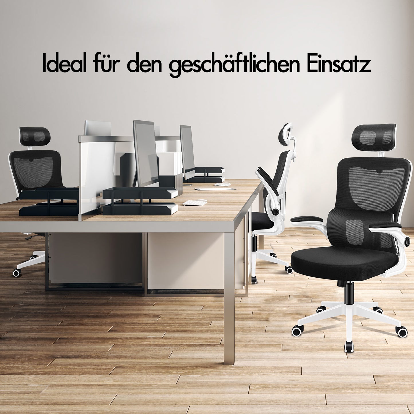 ALFORDSON Netzgewebe Bürostuhl Gaming Führungskräfte Computer Sitz Arbeit, Nyles, Schwarz & Weiß