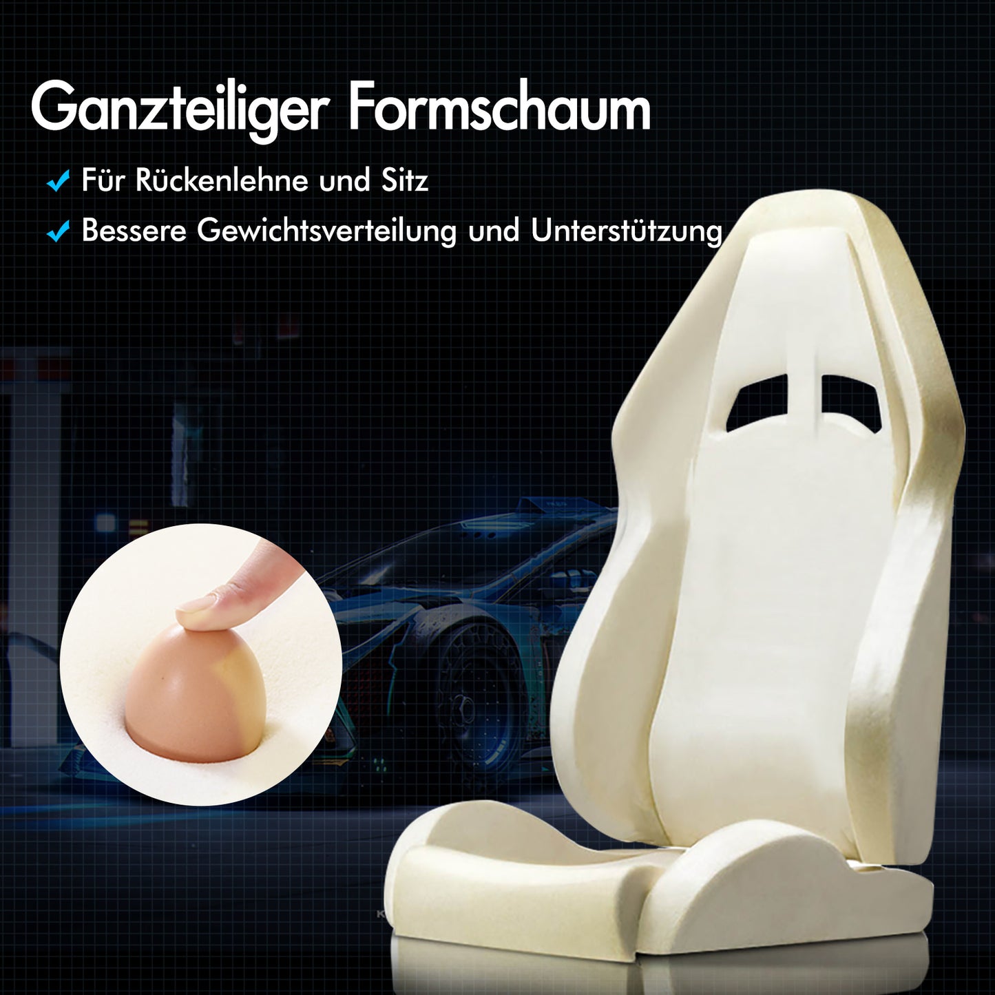 ALFORDSON Gaming Stuhl Büro 12 RGB LED Massage Computersitz Stoff Schwarz