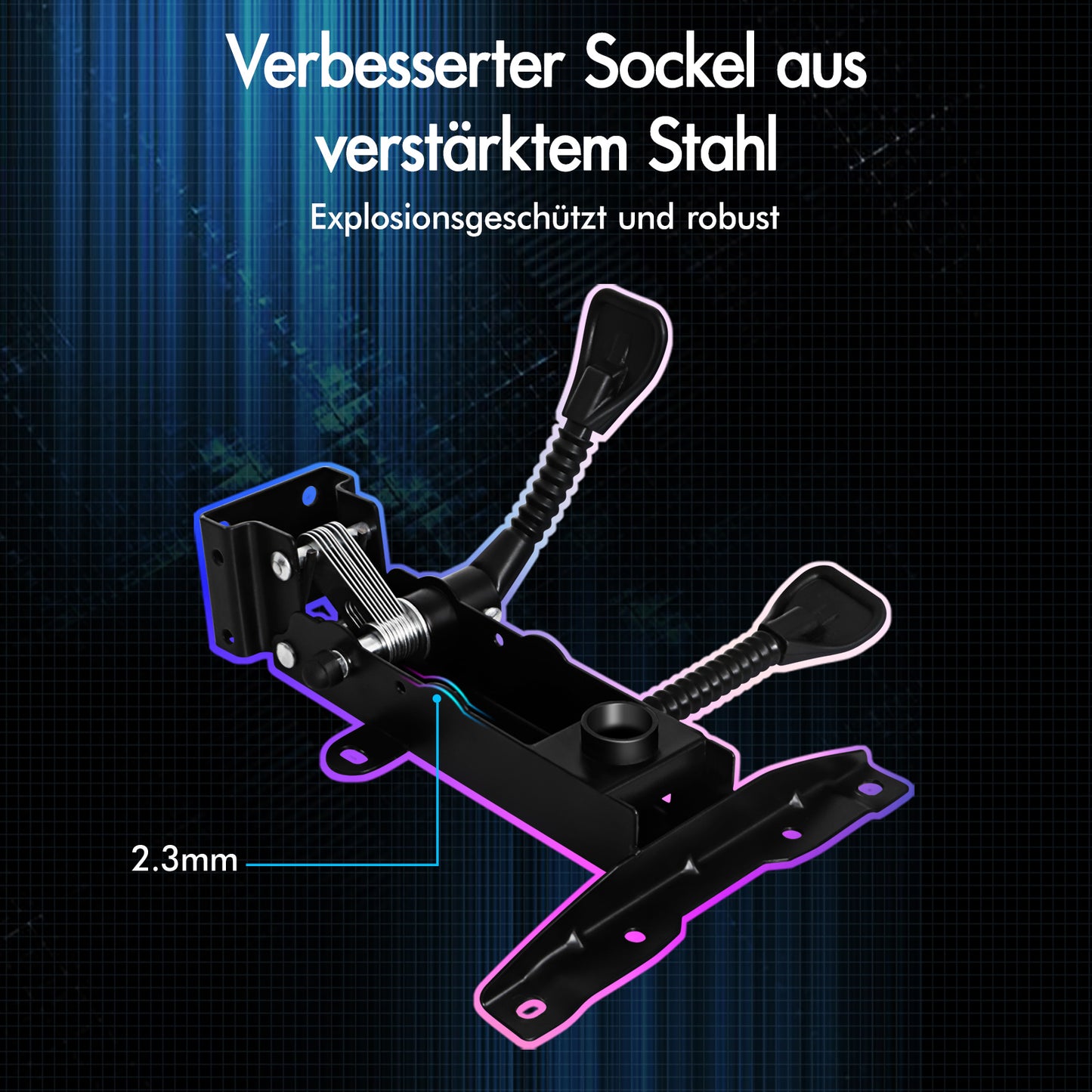 ALFORDSON Gaming Stuhl Büro 12 RGB LED Massage Computer Stoffsitz Blau