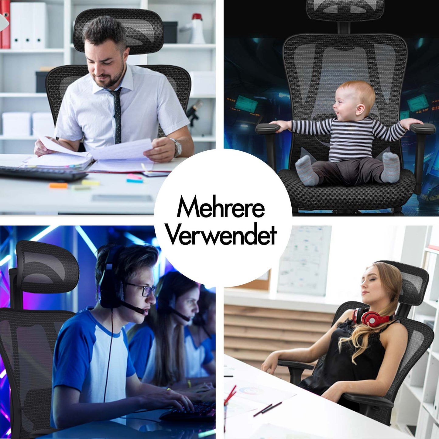ALFORDSON Bürostuhl Ergonomischer Netzsitz Führungskraft Arbeit Computer Gaming