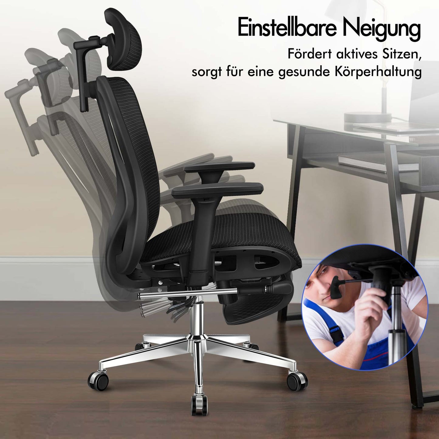 ALFORDSON Bürostuhl Ergonomischer Netzsitz Führungskraft Arbeit Computer Gaming