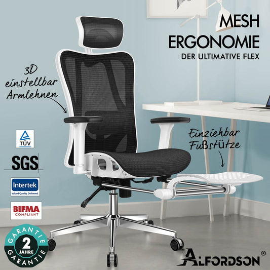 ALFORDSON Bürostuhl Ergonomischer Netzsitz Führungskraft Arbeit Computer Gaming