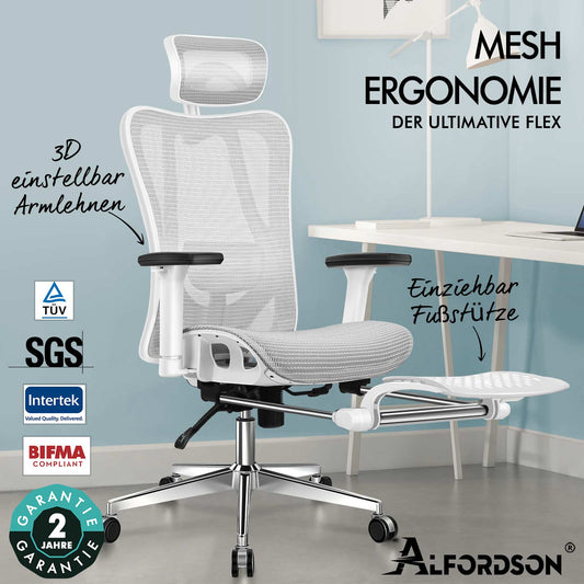 ALFORDSON Bürostuhl Ergonomischer Netzsitz Führungskraft Arbeit Computer Gaming
