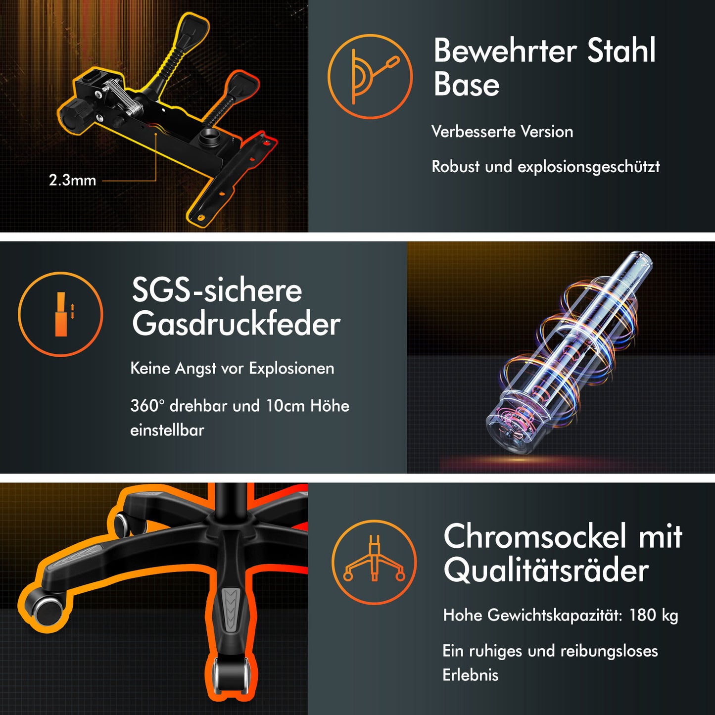 ALFORDSON Massage Bürostuhl Gaming Executive Sitz Leinenstoff Computer Racer, Kunstleder, Blau & Weiß