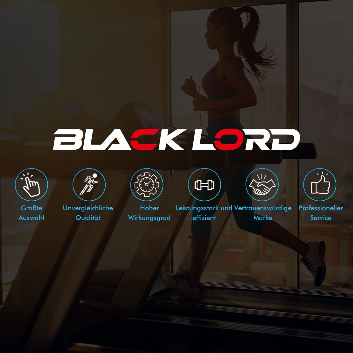 BLACK LORD Elektrisches Laufband Geh-Pad Zuhause Büro Fitnessstudio Fitness