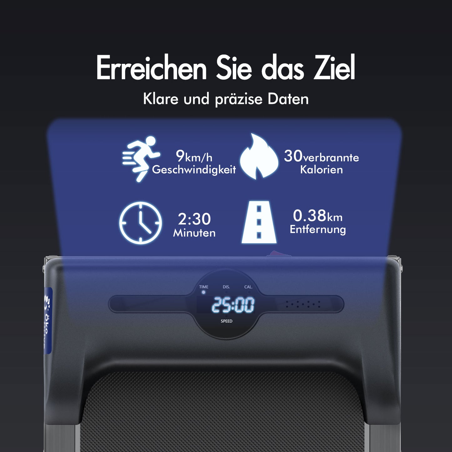 BLACK LORD Elektrisches Laufband Geh-Pad Zuhause Büro Fitnessstudio Fitness, Schwarz
