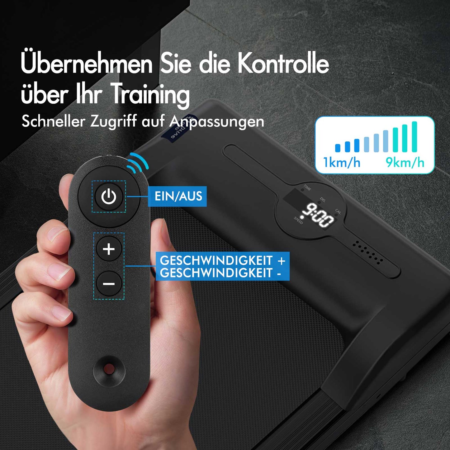 BLACK LORD Elektrisches Laufband Geh-Pad Zuhause Büro Fitnessstudio Fitness, Schwarz