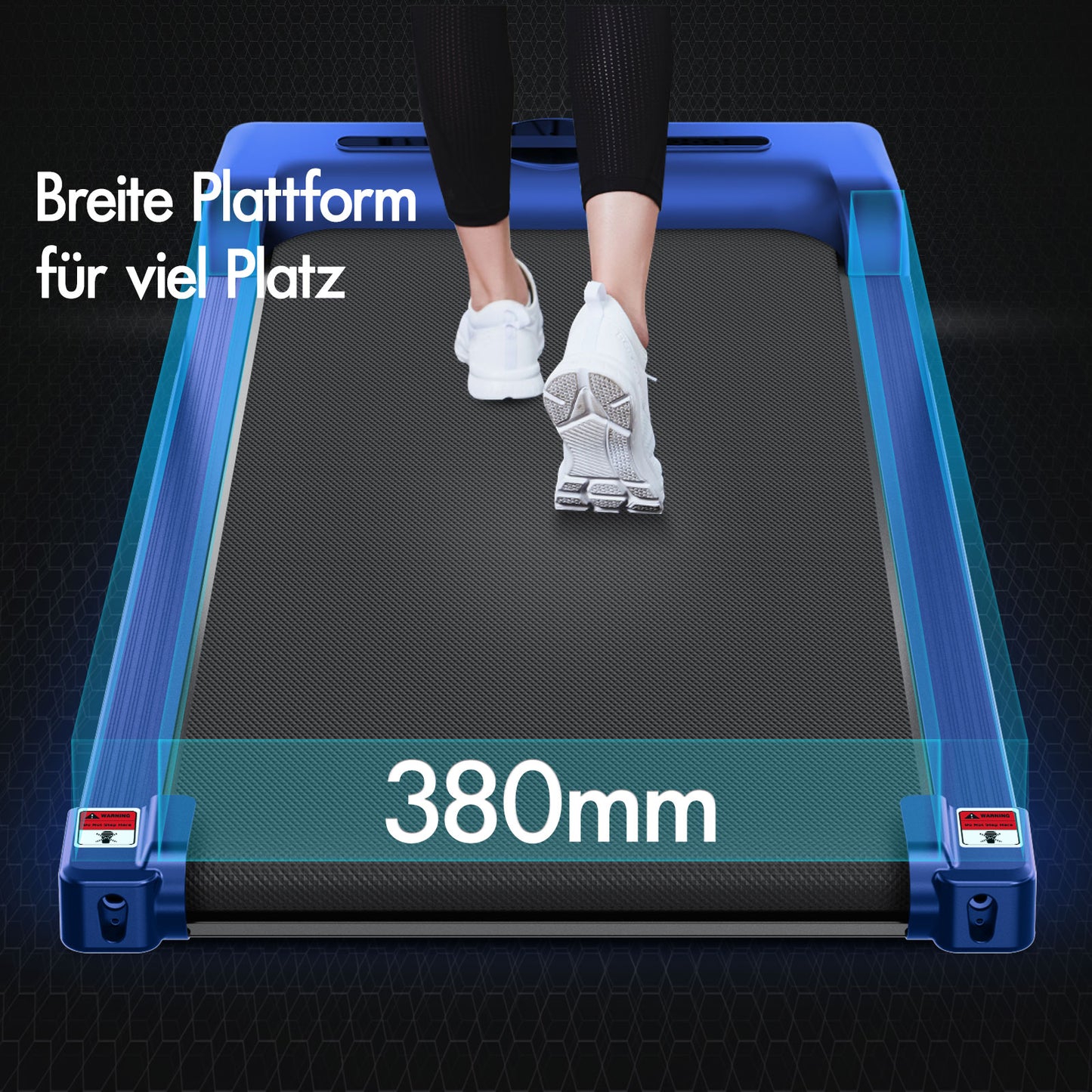 BLACK LORD Elektrisches Laufband Geh-Pad Zuhause Büro Fitnessstudio Fitness