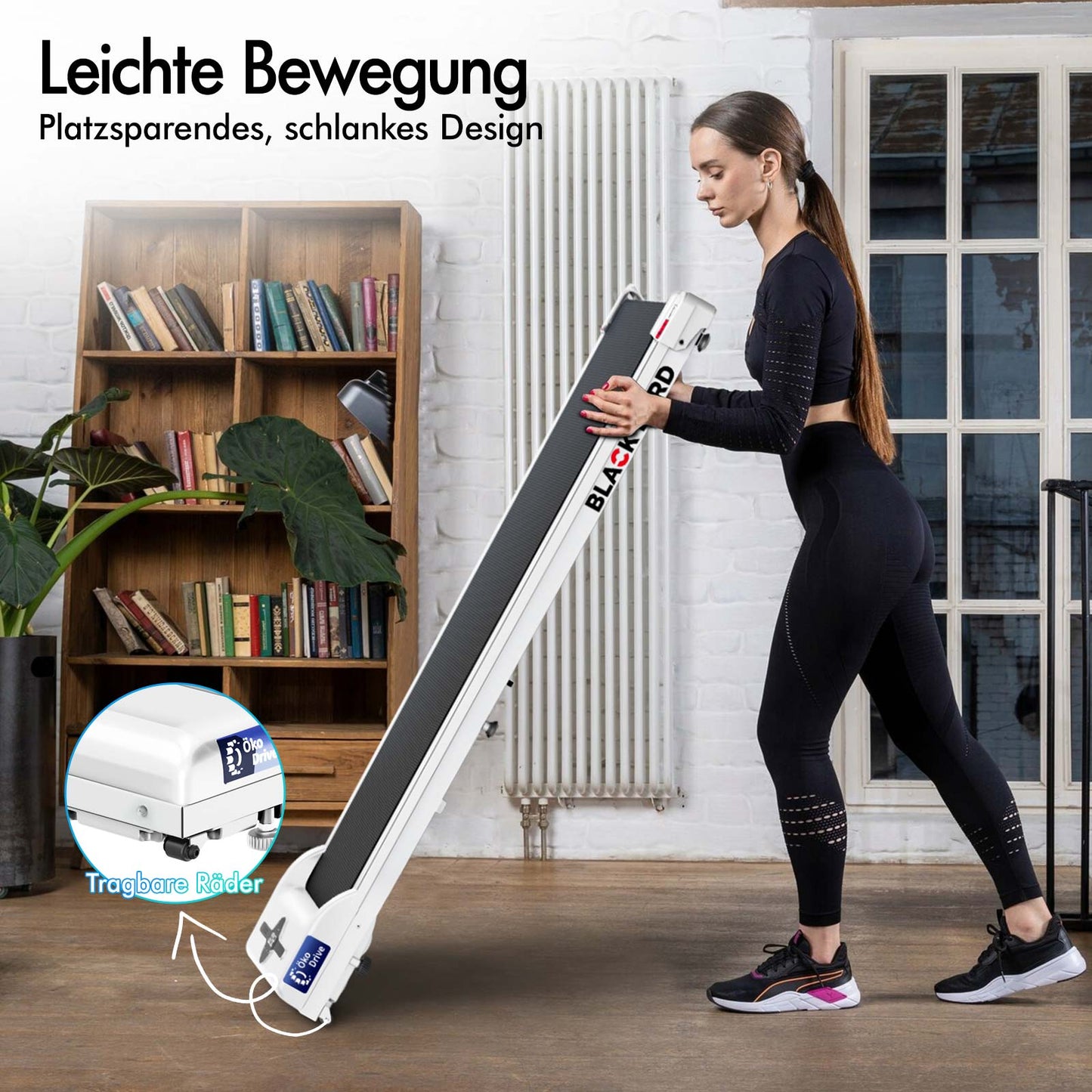 BLACK LORD Elektrisches Laufband Geh-Pad Zuhause Büro Fitnessstudio Fitness, Weiß