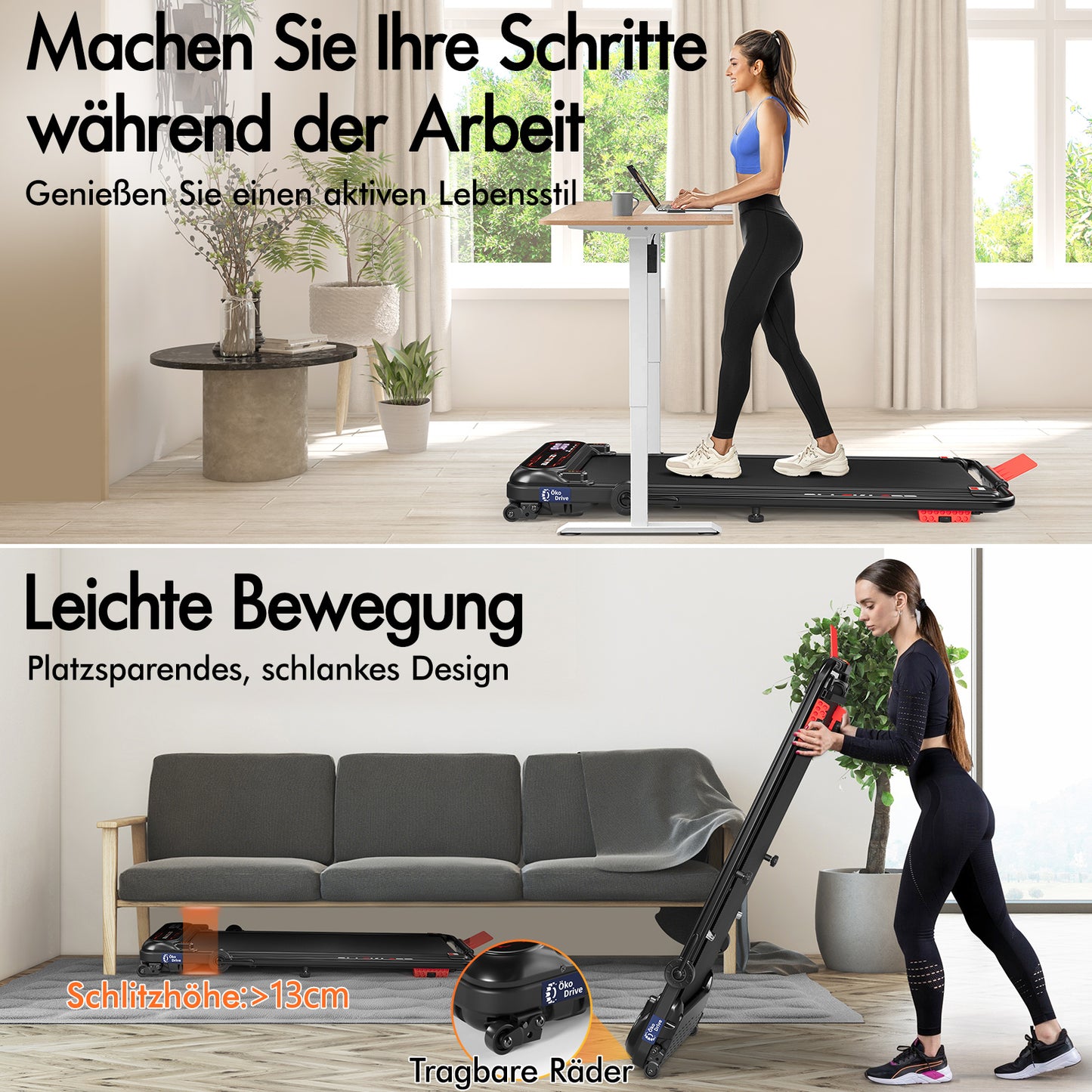 BLACK LORD Laufband Elektrisch Laufmatte  Neigung Stoßdämpfer Faltbar Schwarz