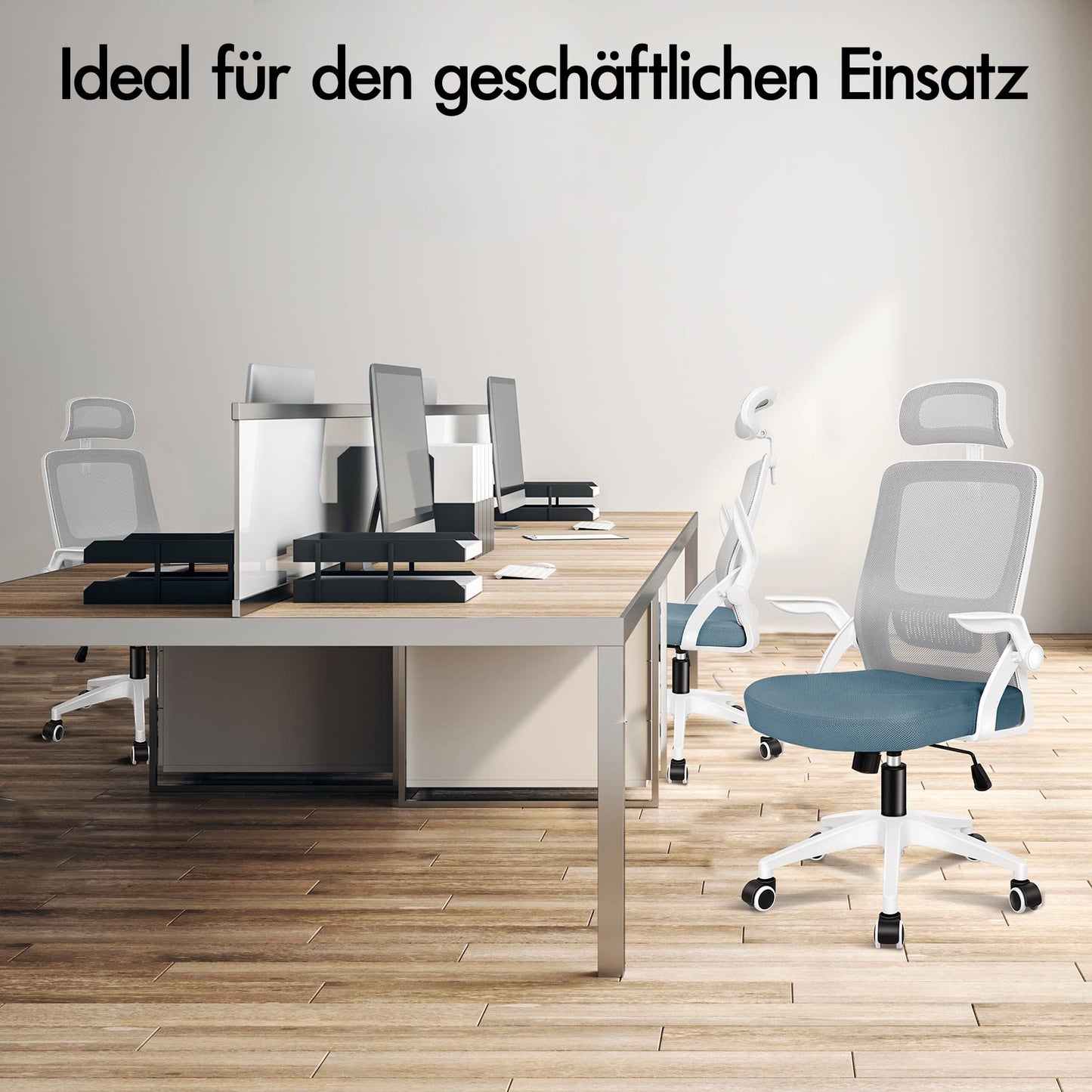 ALFORDSON Mesh-Bürostuhl Executive-Stoffsitz Neigbar für Gaming Renncomputer