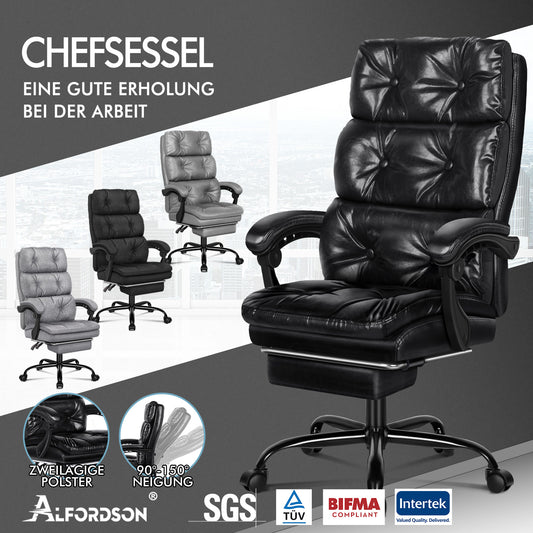 ALFORDSON Bürostuhl Executive Computer Stoff Sitz Racing Arbeit Recliner