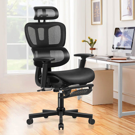 ALFORDSON Ergonomischer Bürostuhl mit Netzstoff die Arbeit am Computer Gaming
