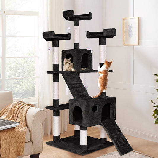 Kratzbaum, Kratzturm, Condo-Hausmöbel aus Holz (180 cm)