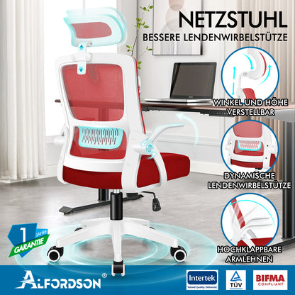 ALFORDSON Mesh Office Chair Executive Fabric Seat Reclining for Gaming Racing Computer