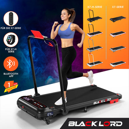 BLACK LORD Laufband Elektrisch Lauffläche Steigung Stoßdämpfer Fitnessstudio