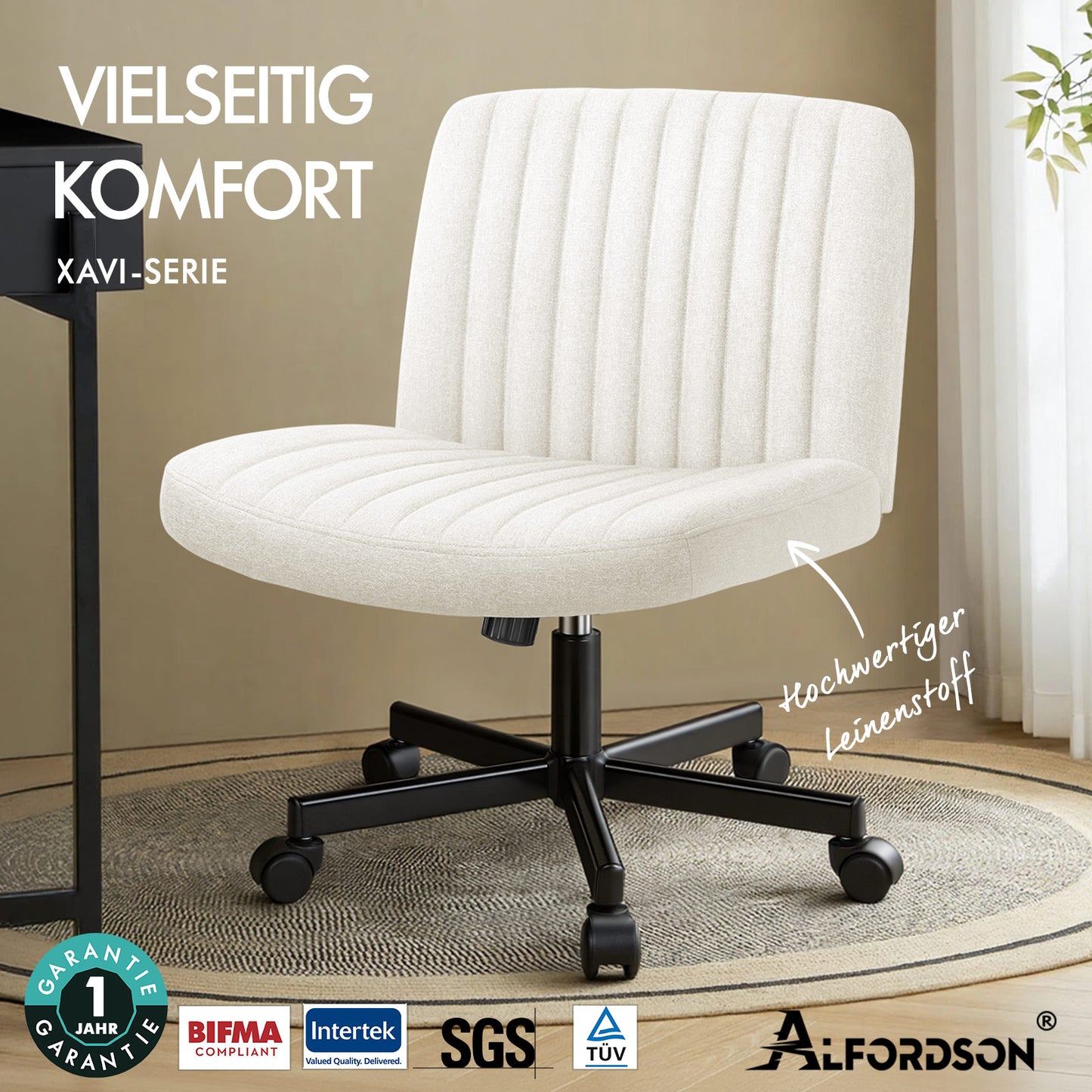 ALFORDSON Bürostuhl Computerstuhl Schminkstuhl Drehstuhl Höhenverstellbar