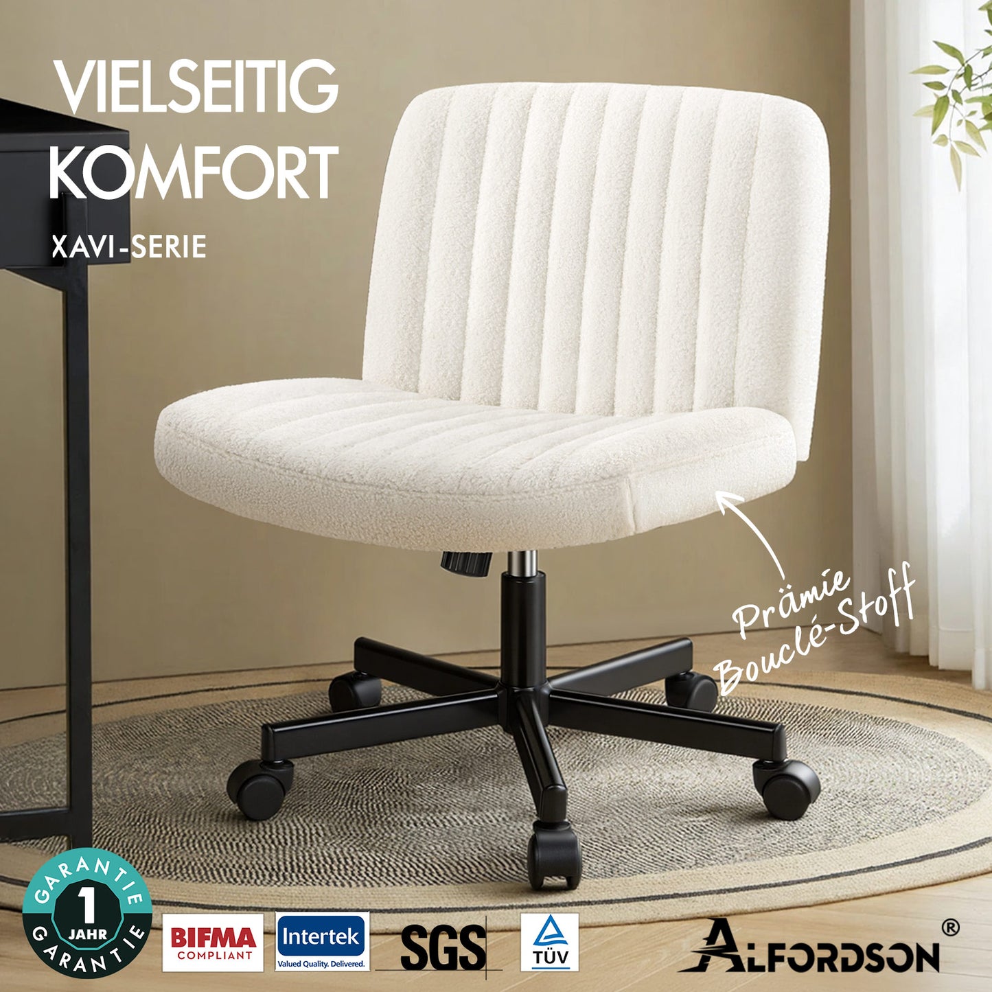 ALFORDSON Bürostuhl Computerstuhl Schminkstuhl Drehstuhl Höhenverstellbar