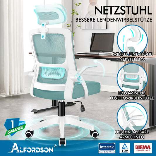 ALFORDSON Mesh Office Chair Executive Fabric Seat Reclining for Gaming Racing Computer