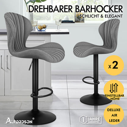 ALFORDSON 2x Barhocker Stella Küche Drehbar Dining Stühle Gaslift