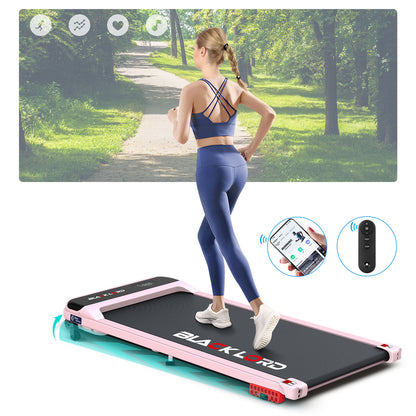 BLACK LORD Laufband Elektrisch Tretmühle  Zuhause Büro Fitnessstudio Steigung, Rosa