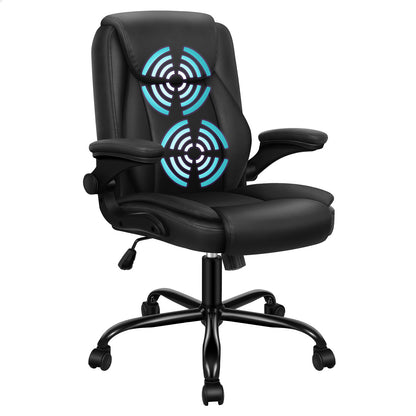 ALFORDSON Massage Bürostuhl Executive Gaming Racing Sitz PU-Leder/ Leinenstoff