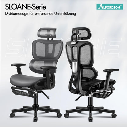 ALFORDSON Ergonomischer Bürostuhl mit Netzstoff die Arbeit am Computer Gaming