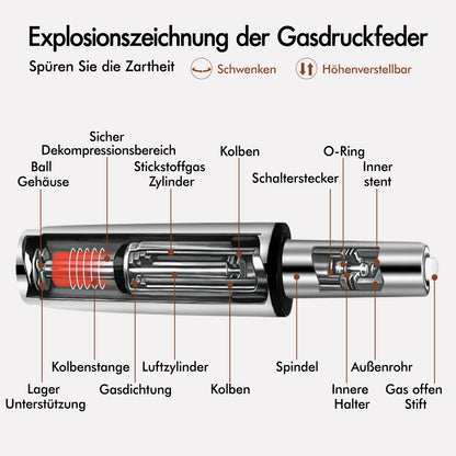 ALFORDSON 1x Barhocker Küchendrehstuhl Holz Leder Gasdruckfeder Trice