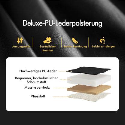 ALFORDSON Barhocker Gasdruckfeder Leder/Leinen Barstühle Küchendrehstuhl Gloria