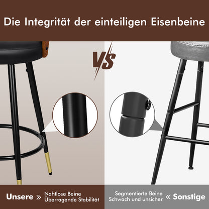 ALFORDSON 2x Drehbar Barhocker Morgan Küche Holz Esstisch Stuhl Schwarz